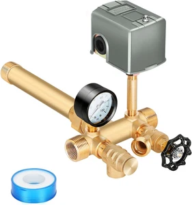 Kit Tee Serbatoio Pressione Pozzetto 1"x 11" Aggiornato con Unione per Pressione Pozzo Acqua Ta - Foto 1 di 12