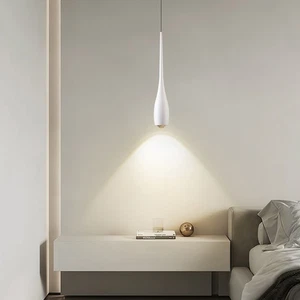 Dimmable LED Stretch Hanging Light Pulley Adjust Height Water-drop Pendant Lamp - Picture 1 of 28