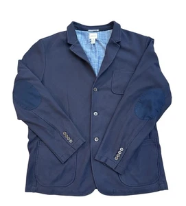 GH Bass Casual Blazer Jacke Herren Gr. XL Baumwollmischung Navy Ellenbogen Patches - Bild 1 von 6