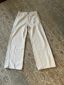 Princess Polly weiß High Waist Denim weites Bein - Größe 4 - Bild 1 von 4