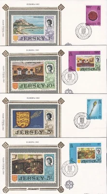 1983 JERSEY EUROPA INVENTIONS DECIMAL STAMP BENHAM SILK FIRST DAY COVERS #29 - Image 1 of 3
