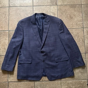Ralph by Ralph Lauren Silk Wool Sport Coat Mens 50R Blue Blazer Suit Jacket - Picture 1 of 16