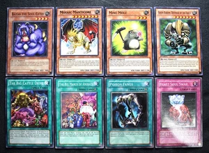 Yugioh Bestienkarten (Bazoo der Seelenfresser, Grüner Pavian, Minenmaulwurf, Manticore) - Bild 1 von 1