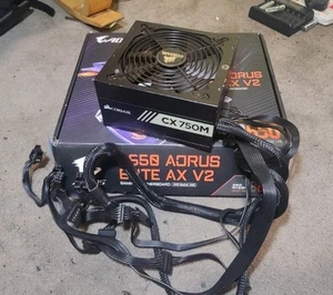 Corsair 750w Builder Series Cx750 PSU Gewehrlager Lüfter komplett verkabelt 80 - Bild 1 von 6
