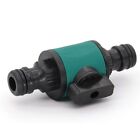 1*Garden Watering Hose Two Way Nipple Connector Quick Plug Connector With Switch