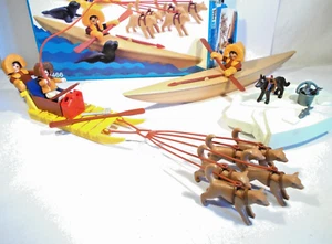 Inuit Familie Schlitten Kajak Hunde aus Playmobil Set 3466 Neuwertig Unbesp. OVP - Bild 1 von 19