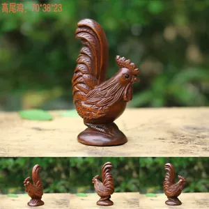 2" Hand Carved Boxwood Netsuke : Zodiac Chicken - Picture 1 of 1