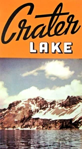 Vintage Crater Lake Lodge Oregon Travel Brochure Illustrated National Park 1950s - Picture 1 of 7