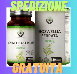 Integratore Boswellia Serrata 2000Mg Boswelia per Dose Senza Glutine 120 Cpr - Foto 1 di 12