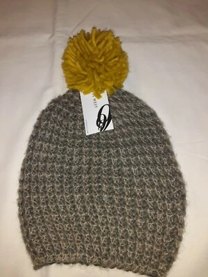 Nine West Gris Mármol Mostaza Amarillo Pom Medias Sombrero Talla OS Mujer Nuevo Con Etiquetas  Foto 1 de 4