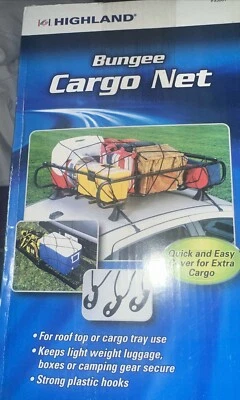 Red de carga Highland Bundgee 36" X 48" equipo de carga de camping #95001 con ganchos nuevo  Foto 1 de 4