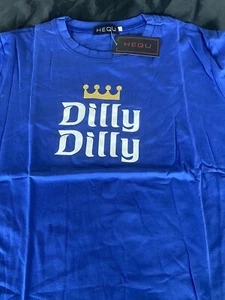 dilly dilly t shirt New Sizes 1 Large 2 XXL ..Blue still in package...retro..Y2K - Picture 1 of 5
