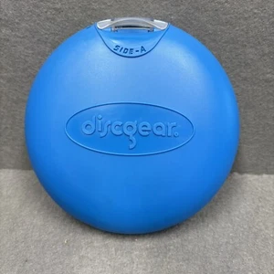 DiscGear 22 CD/DVD/Blu-ray Disc Holder hard Case Side A Side B blue VTG Retro - Picture 1 of 4