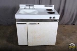 Vintage Kitchenette 1969 Sink + Refrigerator Stove, Tiny House, Cabin, RV - Picture 1 of 12