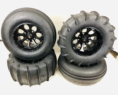 Pro Armor Knight 15" Front & Rear Wheels with 32" Sand Paddle TIres Polaris RZR - Image 1 of 4