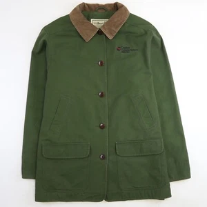 Vintage L.L. Bean Barn Coat Chore Giacca da Lavoro Donna Taglia Large Verde - Foto 1 di 5