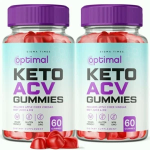 (2 Pack) OFFICIAL Optimal Keto ACV Gummies Weight Loss Supplement -Optimal Keto - Picture 1 of 6
