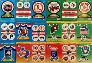 1987-1991 Fleer Baseball Team Logo Stickers / U Pick Your Cards / Buy4+ Save50% - Picture 1 of 221