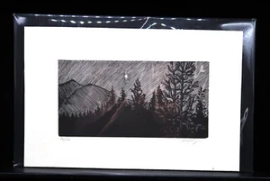 Grabado en madera Jason's Star 6,5 X 3,5 artista firmado George Dirolf edición limitada 16/30 - Imagen 1 de 14