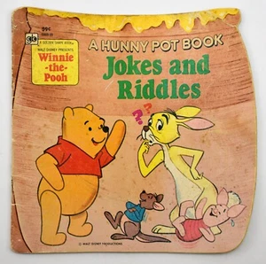 A Hunny Pot Book : Jokes & Riddles ~ A Golden Shape Book ~ Winnie The Pooh 1980 - Picture 1 of 6
