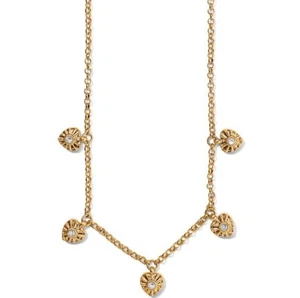Neu mit Etikett Brighton Esprit Herz Station Gold & Kristall Halskette $ 78 - Bild 1 von 3