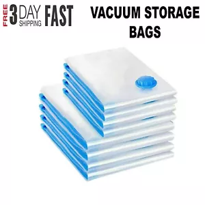 STRONG VACUUM STORAGE SPACE SAVING BAGS VAC BAG SPACE SAVER VACCUM VACUM BAG UK - Picture 1 of 5