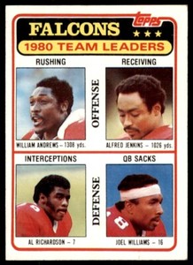 1981 TOPPS WILLIAM ANDREWS/ALFRED JENKINS/AL RICHARDSON/JOEL WILLIAMS ATLANTA
