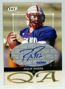 PHILIP RIVERS RC 2004 SAGE HIT QA17 SIGNED AUTOGRAPH CHARGERS ROOKIE AUTO 92/100