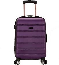 Rockland Melbourne Hardside Spinner Wheel Luggage Purple Carry-On 20 inches