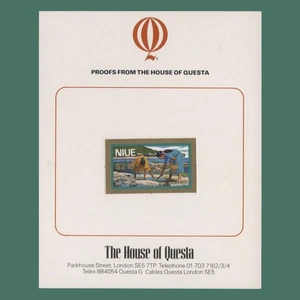 Niue 1979 Shellfish Gathering imperf proof on Questa presentation card - Bild 1 von 1