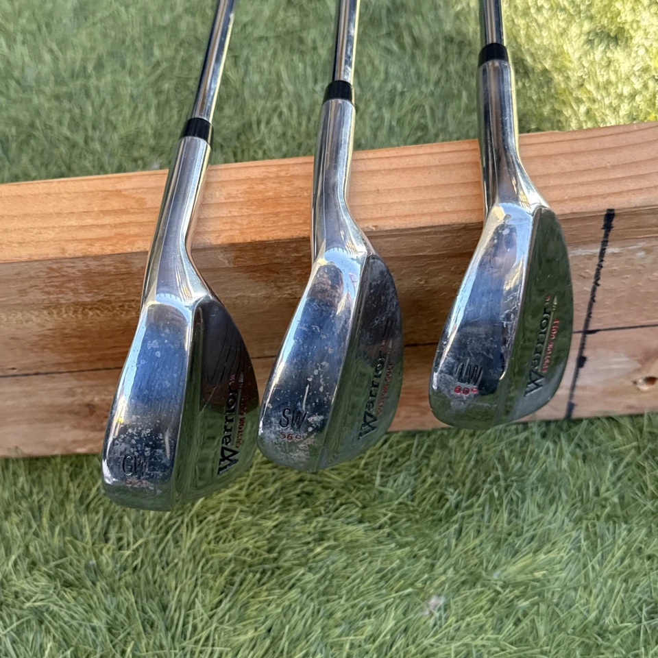 Juego de cuñas de golf Warrior personalizadas GW 52° SW 56° LW 60° varillas de acero flexibles regulares diestro Foto 1 de 4