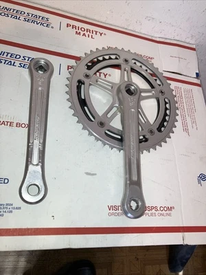 sugino super mighty crankset 175mm 49/42/old school bmx/vtg road bike/klunker/gt - Image 1 of 4