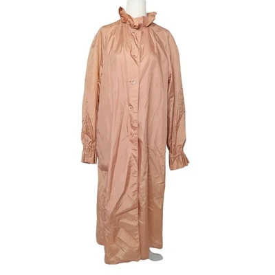 Vintage 80s The Totes Coat nude tan nylon rain coat L - Image 1 of 4