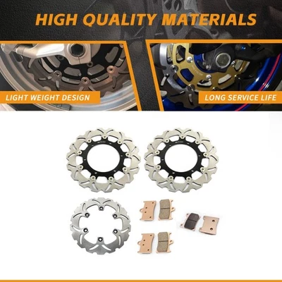 Pastillas de rotores de freno delanteros traseros para Yamaha Thunder Cat YZF600R 97-07 YZF1000R 96-01 Foto 1 de 4
