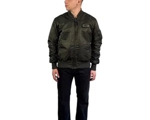 Alpha Industries MA-1 D-Tec Men's Bomber Full Zip Jacket Olive Size XL - Picture 1 of 19