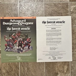 Advanced Dungeons Dragons Adventure Module N2 The Forest Oracle - TSR 9084 - Imagen 1 de 5
