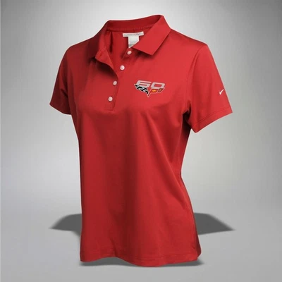 2013 Corvette C6 Mujer Polo 60 Aniversario Logo Nike Camisa Clásica 637063 Foto 1 de 3