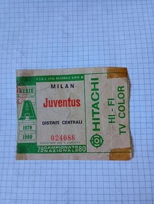 BIGLIETTO STADIO CALCIO SERIE A-MILAN-JUVENTUS -1979/80- - Immagine 1 di 2