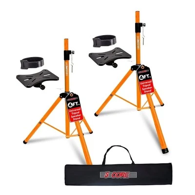 5 CORE 5Core Speaker Stand Tripod Floor Short Adjustable DJ Studio Monitor Pair Stands