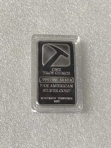 1 Oz Unze Pan American Corp Barren (Neusilber) + Kapsel Hülle NEU / OVP ! - Bild 1 von 2