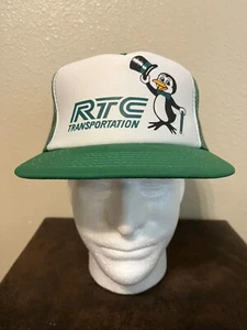 Vintage RTC Transportation Mesh Green Trucker Young An Trans Hat Snapback Cap - Bild 1 von 7