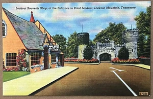 Tarjeta postal de tienda de recuerdos Lookout Mountain vintage Chattanooga Tennessee c1940 - Imagen 1 de 2