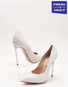 PVP €552 CASADEI Jacquard Zapatos de salón US5.5 UK2.5 EU35.5 Brillantes Hechos en Italia - Imagen 1 de 10