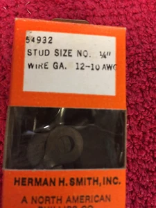 54932 HH SMITH NON INSUL RING TERMINAL TUD 1/4  12-10 AWG 10   PCS NOS - Picture 1 of 1