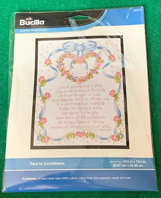 Biblia Bucilla Punto de Cruz Contado Pablo a Corintios 10.5"x13.5" NUEVA 2016 Foto 1 de 4