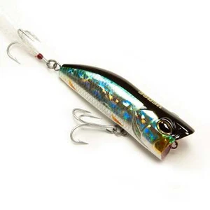 Top Water Fishing Poppers Lures Juggernaut 90. Saltwater/Freshwater Bass/Peacock - Picture 1 of 20