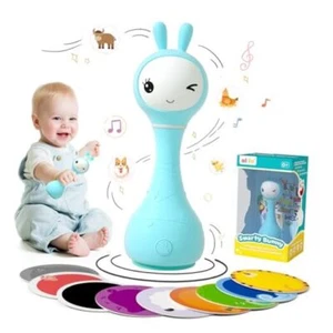 Smart Bunny Baby Rattle Musical Light Up Toys, Infants Newborns Baby Toys Blue - Picture 1 of 7