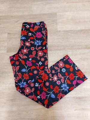 PANTALÓN SIGRID OLSEN/FLORAL/TOBILLO/TALLA 12/ELÁSTICO/MEZCLA DE ALGODÓN/CREBILLA LATERAL/MUJER/ Foto 1 de 4