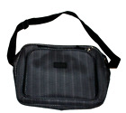Chaps Ralph Lauren Grey Black Herringbone Padded Laptop Messenger Carry On Bag