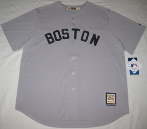 Boston Red Sox Men's Gray Majestic Cooperstown Collection Jersey - Picture 1 of 4
